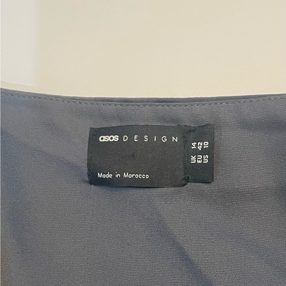 ASOS Gray One Shoulder Maxi Dress - Picture 4 of 9